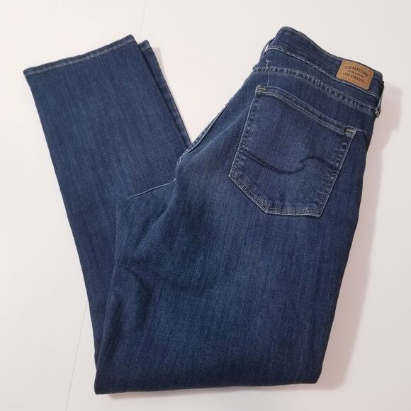 Levi's Strauss Jeans Mid Rise Slim Dark Wash Blue Denim - Picture 2 of 12